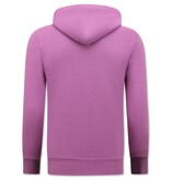 Enos Hoodie Herr med dragkedja - Väst med huva - Sportväst - Lila