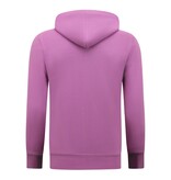 Enos Hoodie Herr med dragkedja - Väst med huva - Sportväst - Lila