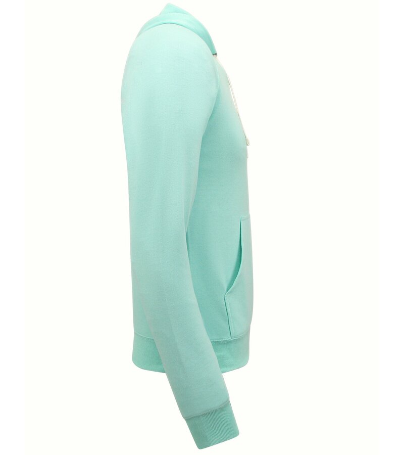 Enos Hoodie Herr - Urban Classic Basic Hoodie - Mintgrön