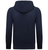 Enos Hoodie Herr - Blanco Basic Hoodie - Mörkblå
