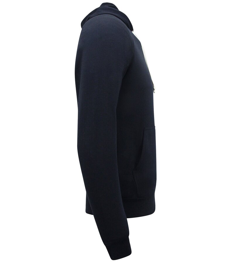 Enos Hoodie Herr - Blanco Basic Hoodie - Mörkblå