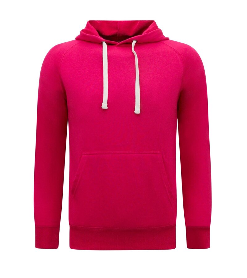 Enos Hoodie Herr - Klassisk Hoodie med huva - Magenta