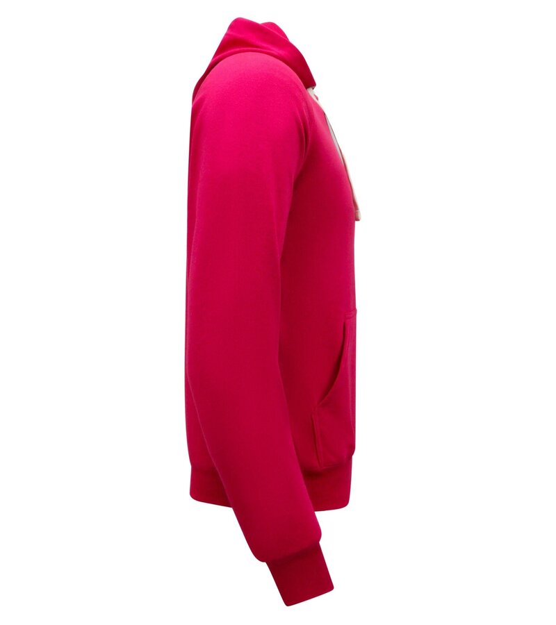 Enos Hoodie Herr - Klassisk Hoodie med huva - Magenta