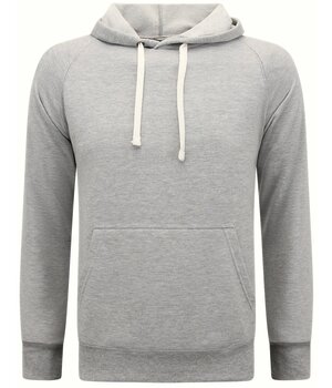 Enos Hoodie Herr - Vanlig klassisk hoodie - Grå