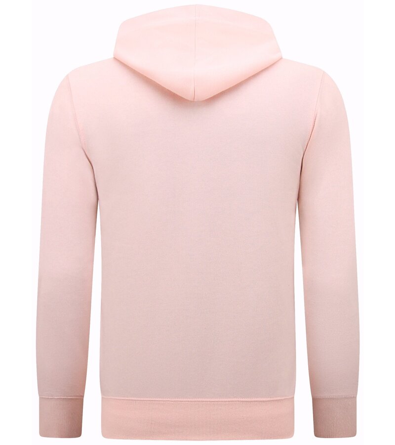Enos Hoodie Herr med dragkedja - Joggingshorts Herr - SET - Rosa