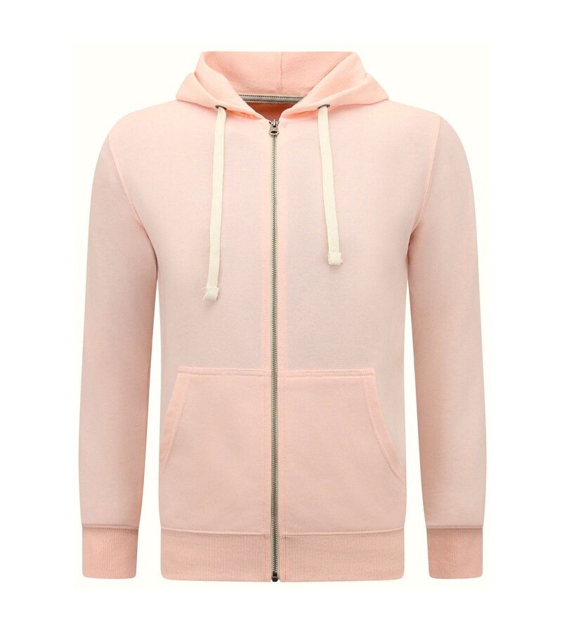 Enos Hoodie Herr med dragkedja - Joggingshorts Herr - SET - Rosa