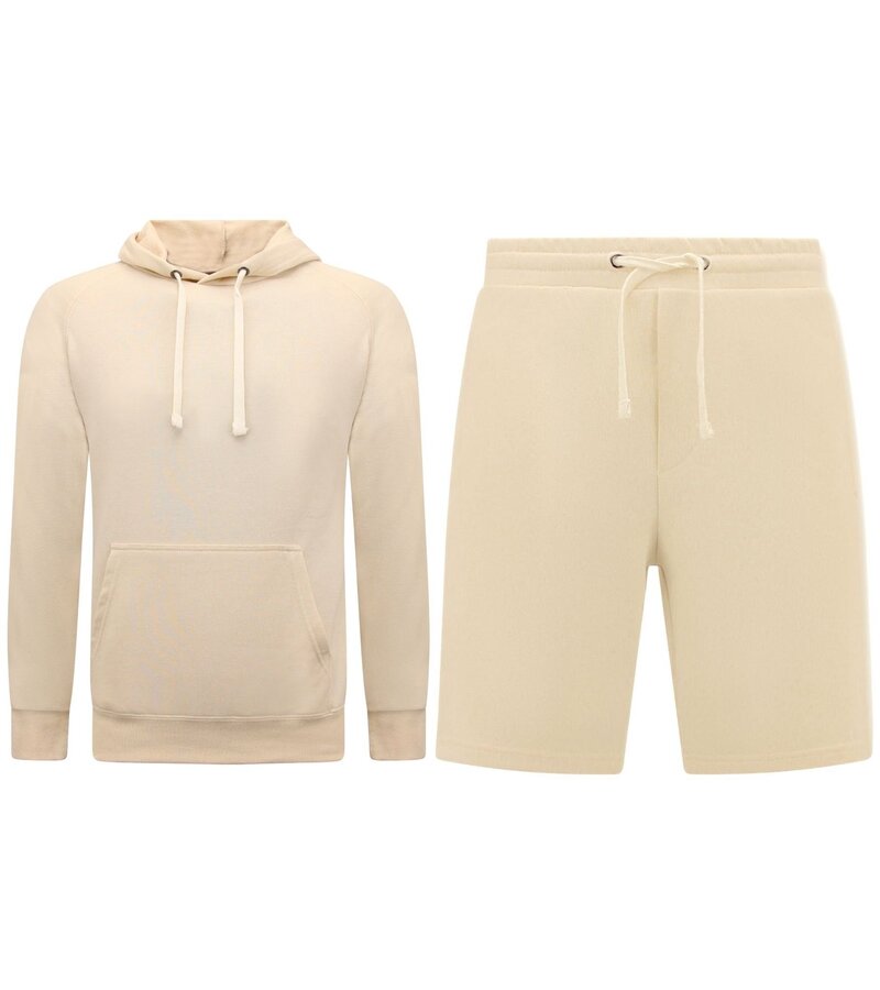 Enos Hoodie Herr - Sweatshirt Short Herr - SET - Beige