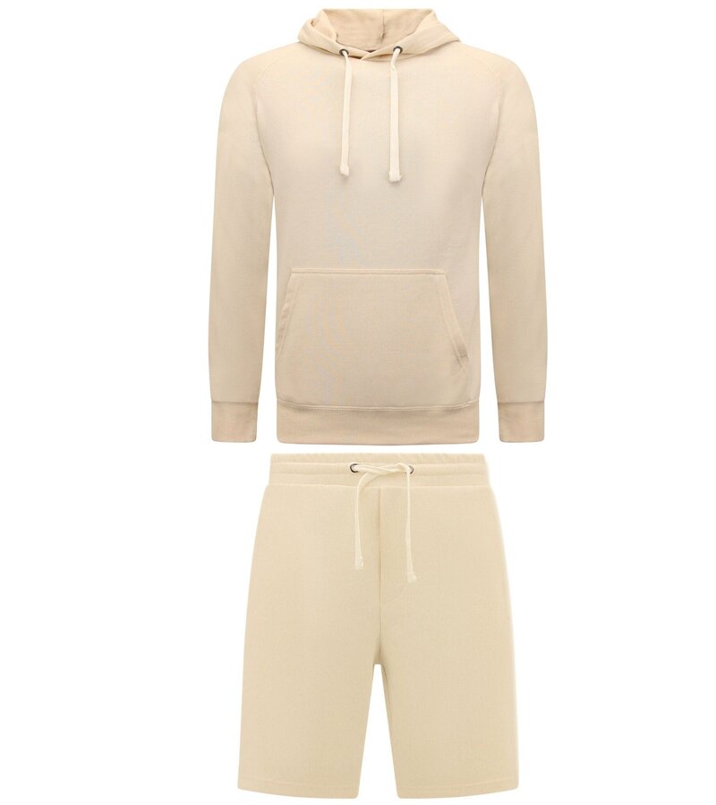 Enos Hoodie Herr - Sweatshirt Short Herr - SET - Beige