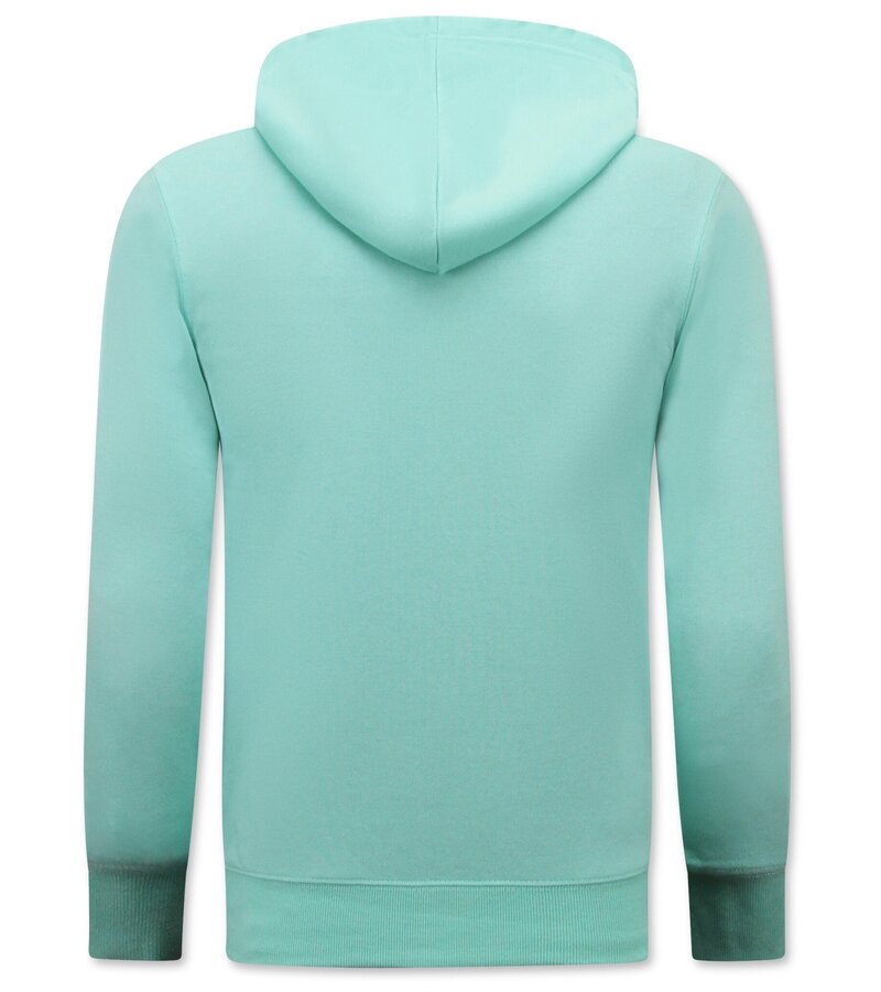 Enos Hoodie med dragkedja för män - Joggingbyxor för män - SET - Mintgrön