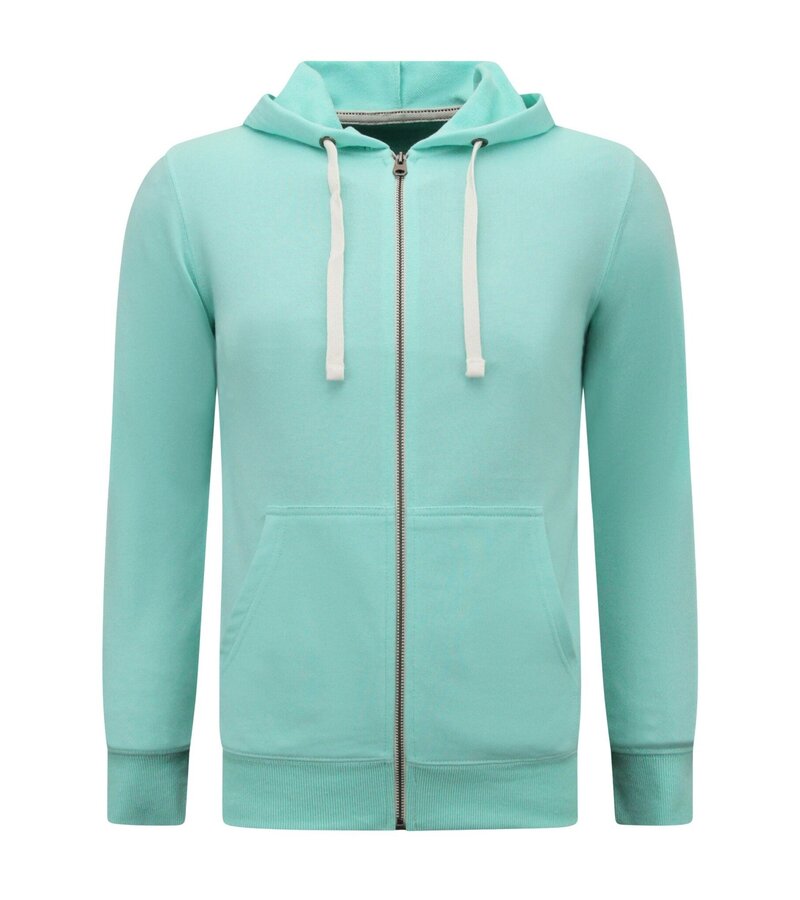 Enos Hoodie med dragkedja för män - Joggingbyxor för män - SET - Mintgrön