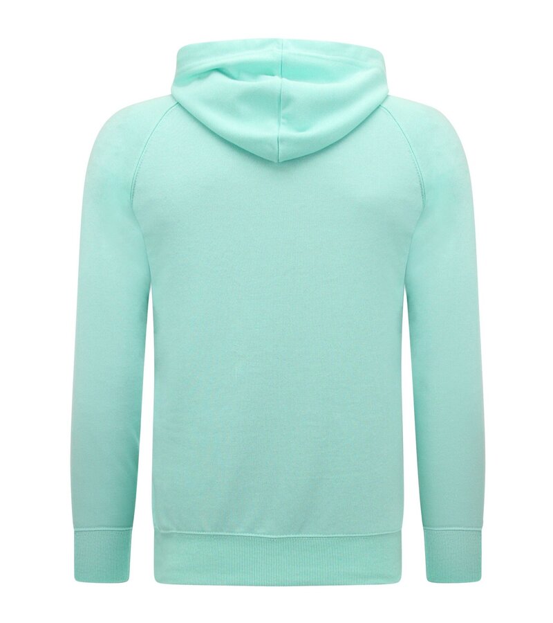 Enos Hoodie med dragkedja för män - Joggingbyxor för män - SET - Mintgrön