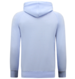Enos Hoodie Men - Korta joggingbyxor för män - SET - Ljusblå Enos Hoodie Men - Korta joggingbyxor för män - SET - Ljusblå