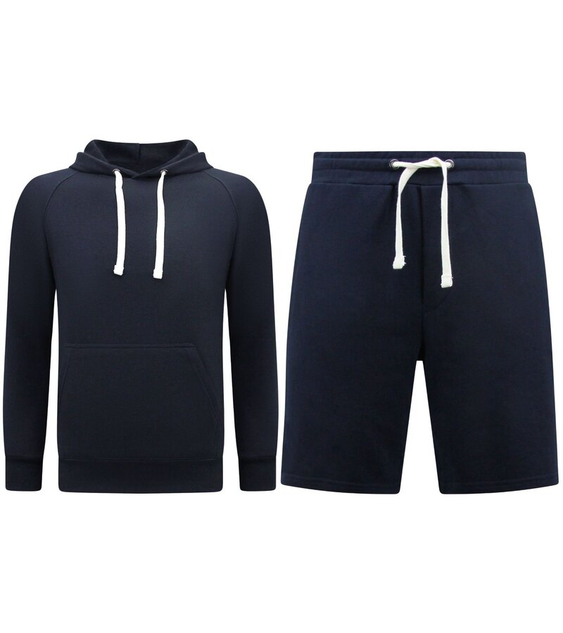 Enos Hoodie Herr - Shorts Herr - SET- Mörkblå