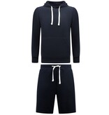 Enos Hoodie Herr - Shorts Herr - SET- Mörkblå Enos Hoodie Herr - Shorts Herr - SET- Mörkblå
