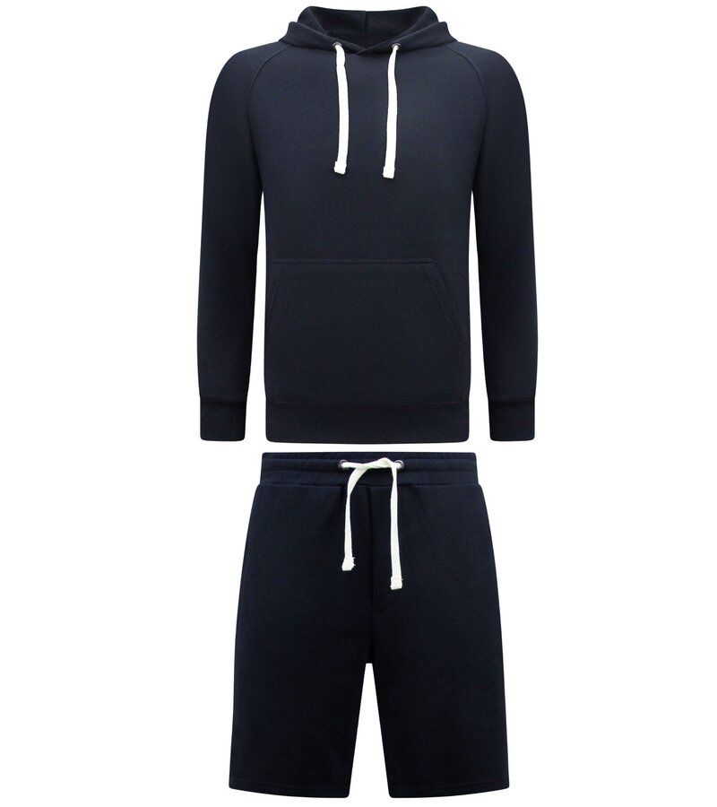 Enos Hoodie Herr - Shorts Herr - SET- Mörkblå