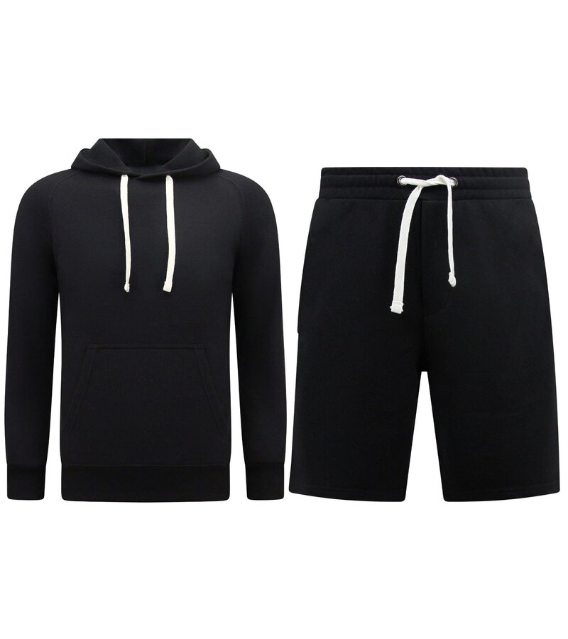 Enos Hoodie Herr - Sweatshirt Short Herr - SET - Svart
