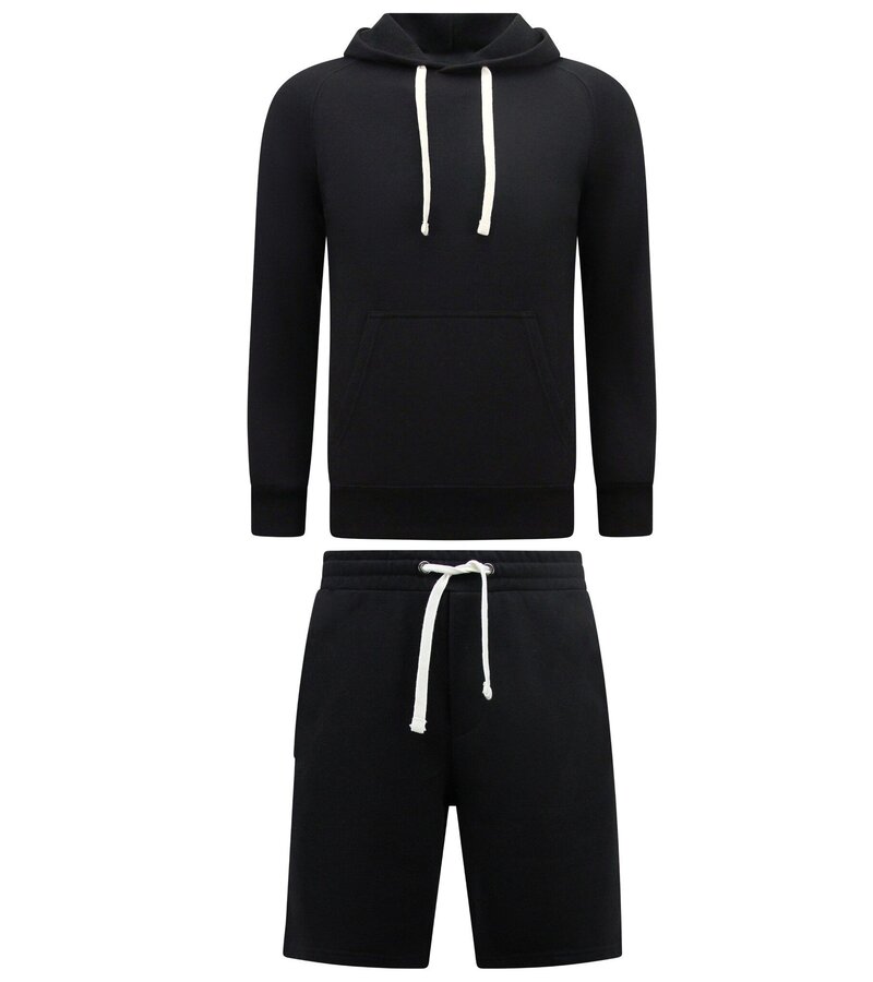 Enos Hoodie Herr - Sweatshirt Short Herr - SET - Svart