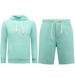 Enos Hoodie Herr - Joggingshorts Herr - SET - Mintgrön Enos Hoodie Herr - Joggingshorts Herr - SET - Mintgrön