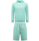Enos Hoodie Herr - Joggingshorts Herr - SET - Mintgrön Enos Hoodie Herr - Joggingshorts Herr - SET - Mintgrön