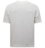 True Rise Ribbad överdimensionerad T-shirt - Joggingbyxor för män - SET - Vit