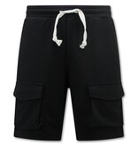 True Rise Ribbad överdimensionerad T-shirt - Joggingbyxor för män - SET - Svart