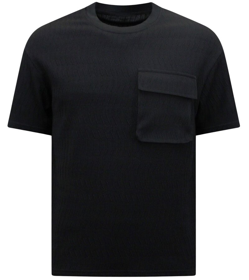 True Rise Ribbat överdimensionerat sommarställ för män - SET - Svart