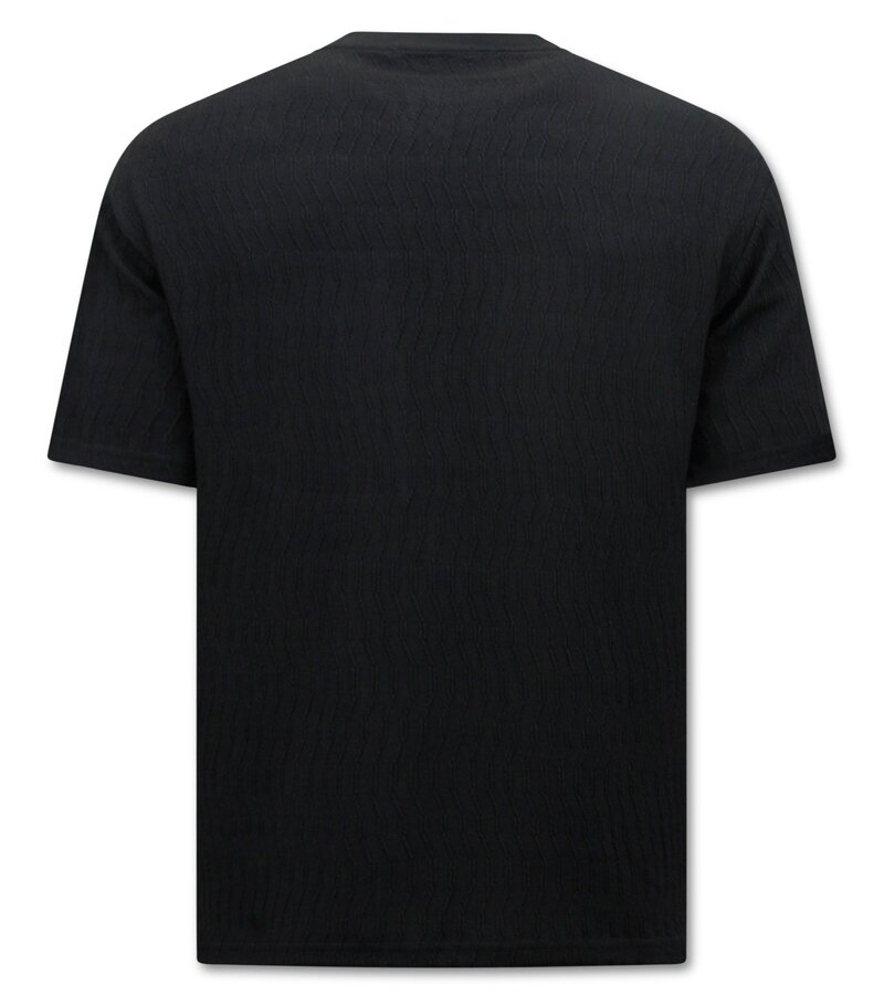 True Rise Ribbat överdimensionerat sommarställ för män - SET - Svart