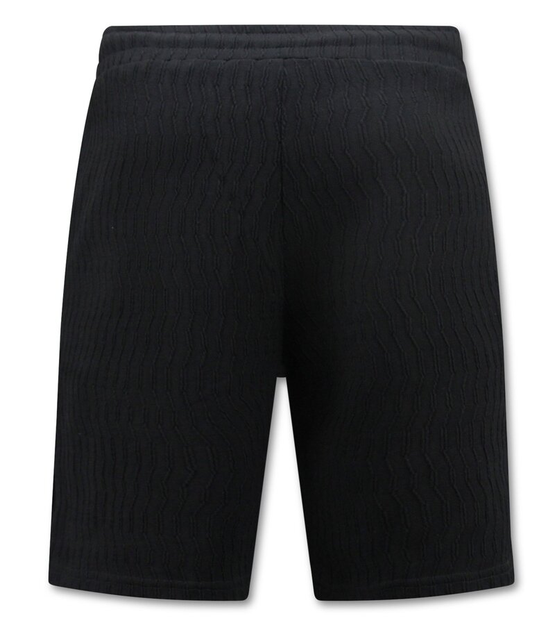 True Rise Ribbat överdimensionerat sommarställ för män - SET - Svart