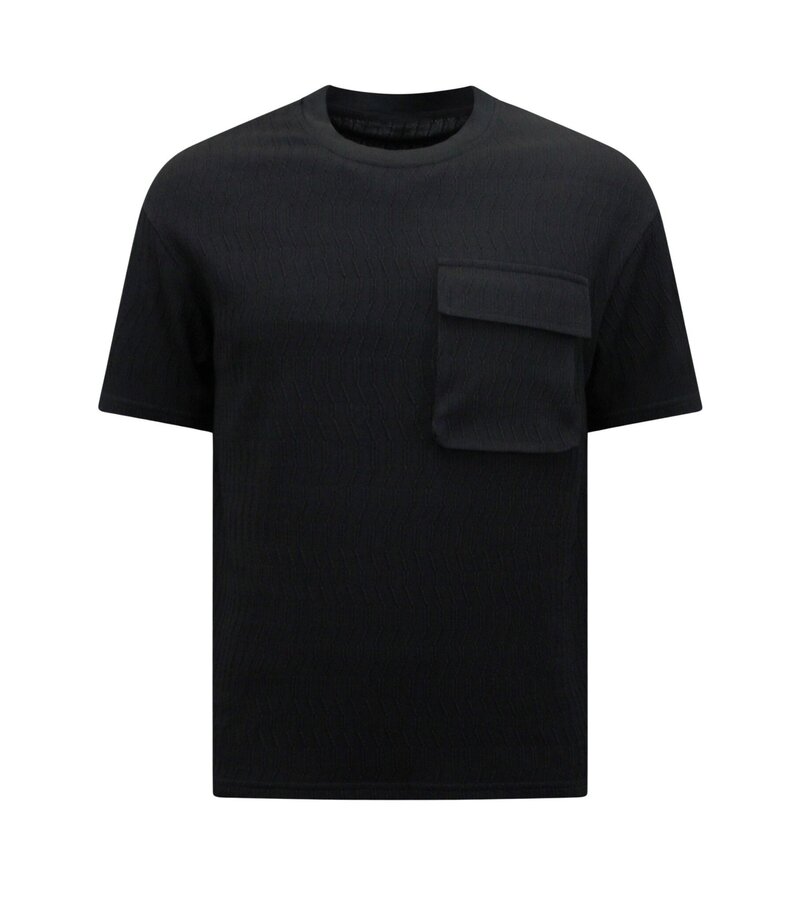 True Rise Ribbat överdimensionerat sommarställ för män - SET - Svart