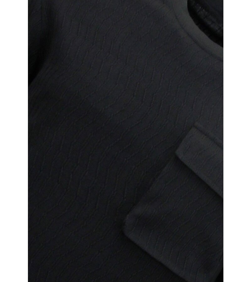 True Rise Ribbat överdimensionerat sommarställ för män - SET - Svart