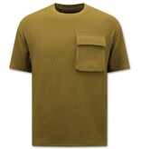 True Rise Ribbat överdimensionerat sommarset för män - SET - Brun