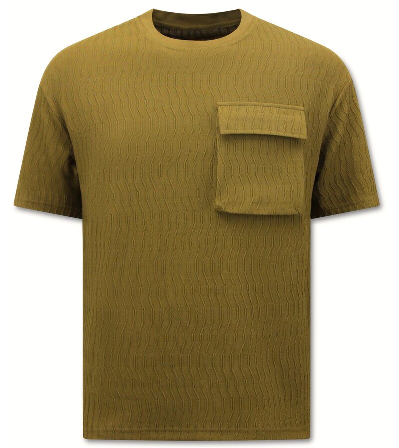 True Rise Ribbat överdimensionerat sommarset för män - SET - Brun