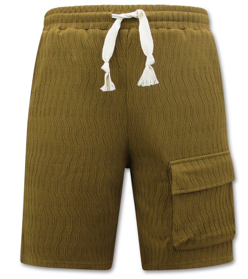 True Rise Ribbat överdimensionerat sommarset för män - SET - Brun