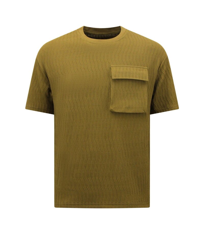 True Rise Ribbat överdimensionerat sommarset för män - SET - Brun