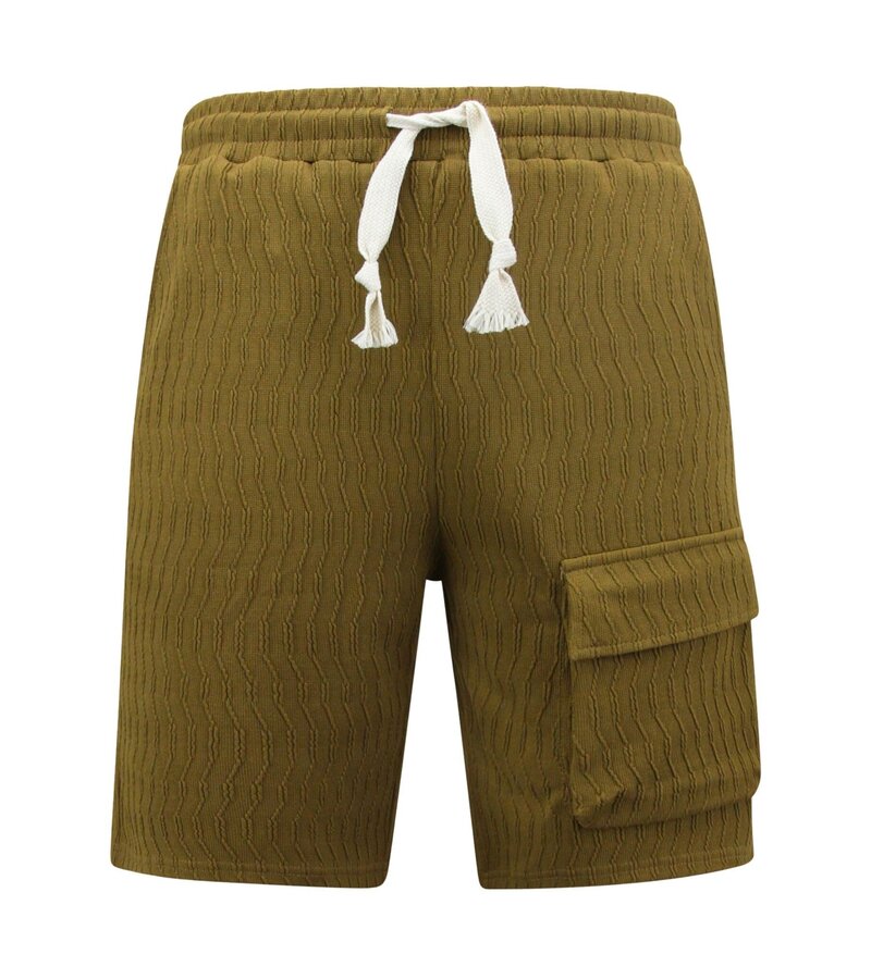 True Rise Ribbat överdimensionerat sommarset för män - SET - Brun