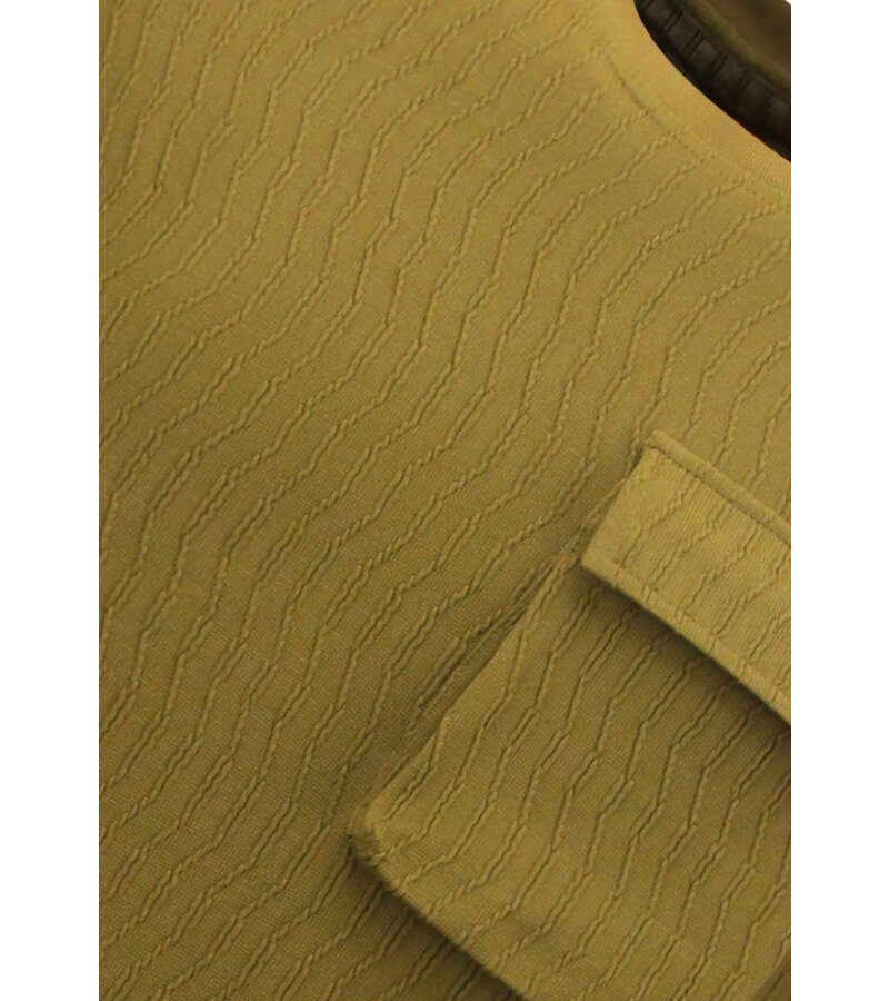 True Rise Ribbat överdimensionerat sommarset för män - SET - Brun