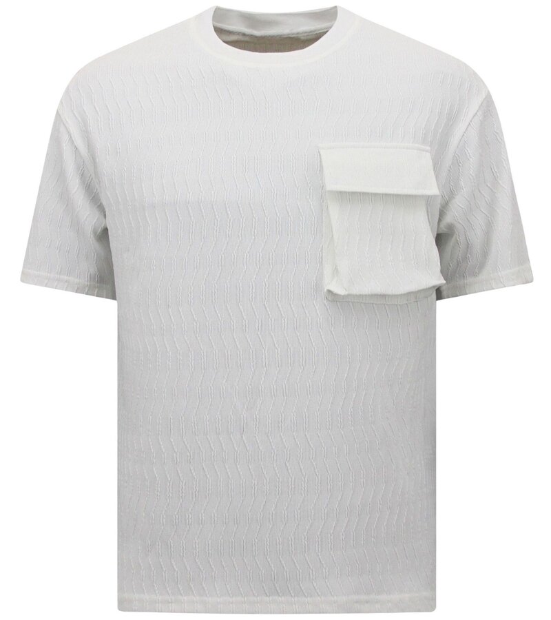 True Rise Ribbat överdimensionerat sommarset för män - SET - Vit