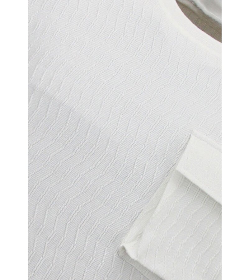 True Rise Ribbat överdimensionerat sommarset för män - SET - Vit