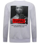 Top Star Tupac tröja för män - vit