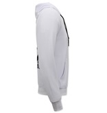 Top Star Tupac Hoodie för män - Thug Life - Vit