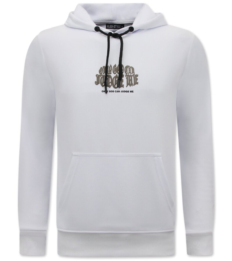 Top Star Tupac Legend Sweater - 2Pac Hoodie för män - Vit