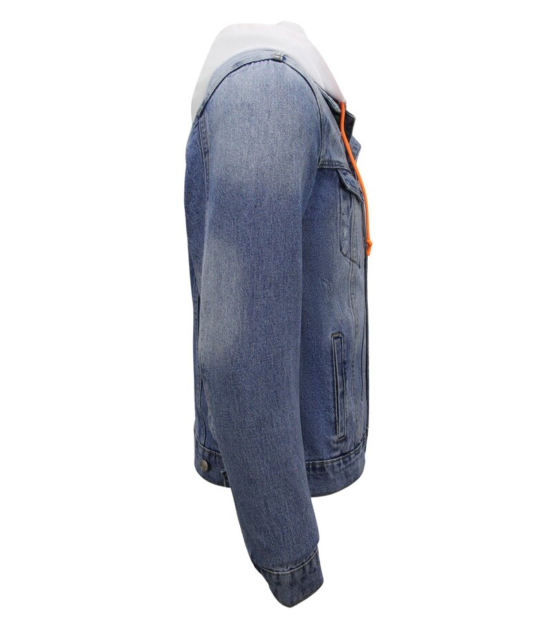 Local Fanatic Denim SpijkeJacka med huva Herr - RJ-966 - Blå