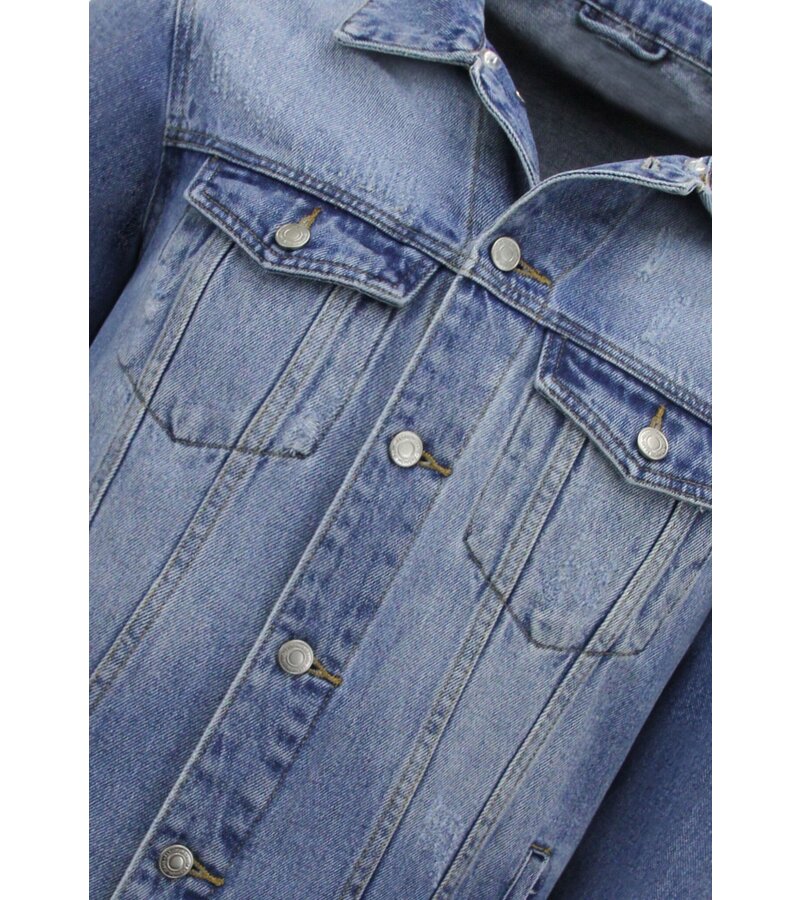 Local Fanatic Denim SpijkeJacka med huva Herr - RJ-966 - Blå