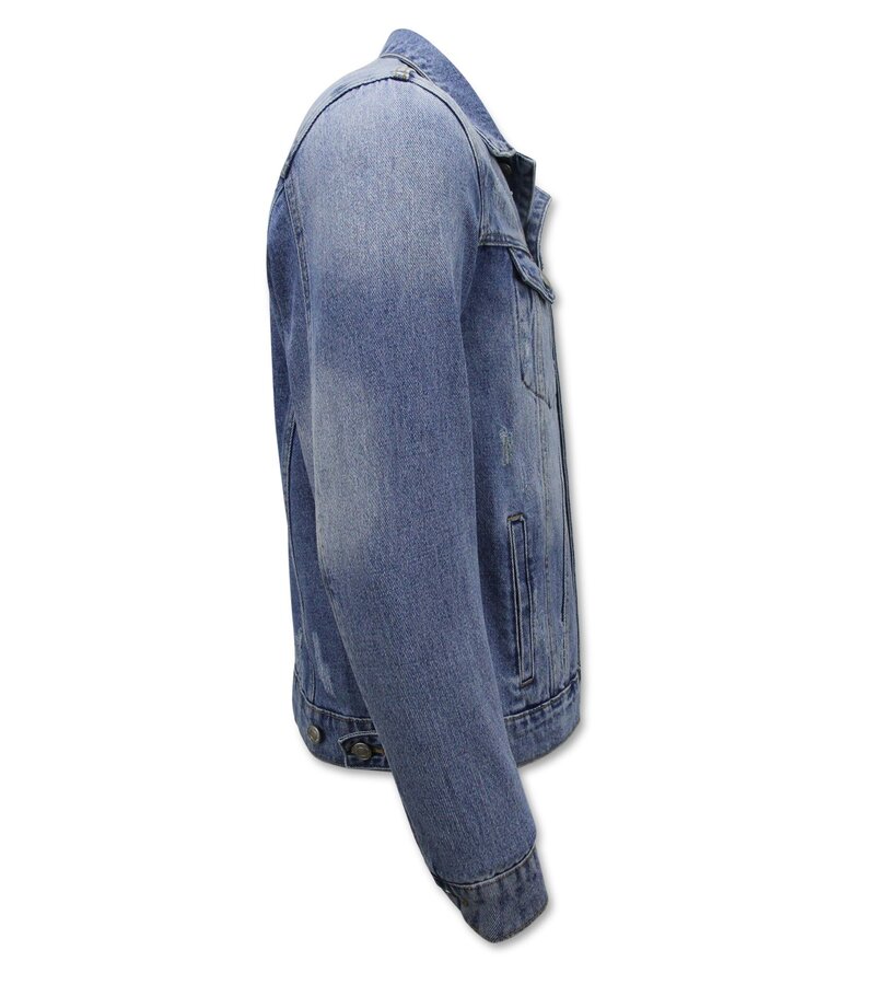 Local Fanatic Denim Jeansjackor Herr - RJ-966 - Blå