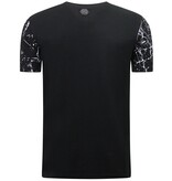 Enos Skull - T-shirt med Rhinestone - 7972 - Svart