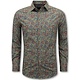 Skjortor Herr Långärmad - Blus Herr Slim Fit - Grön