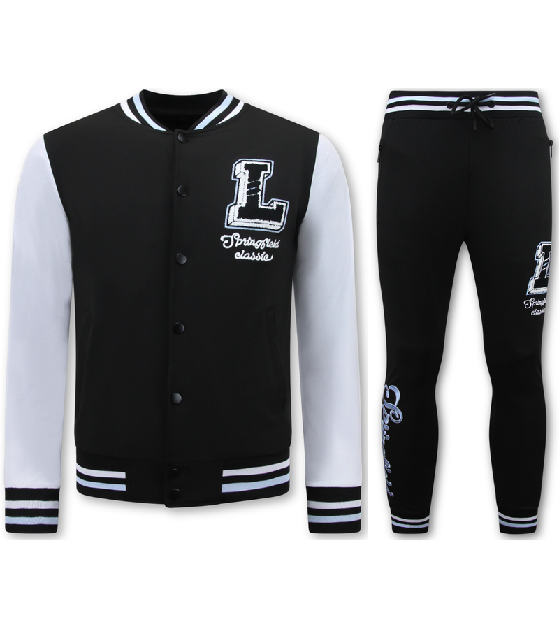 Top Star Träningsoverall Herr - Joggingsdräkt Herr Vuxna - 2822 - Svart / Vit