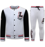 Top Star Joggingdräkt Herr Vuxna - Träningsoverall Herr - 2822 - Vit / Svart