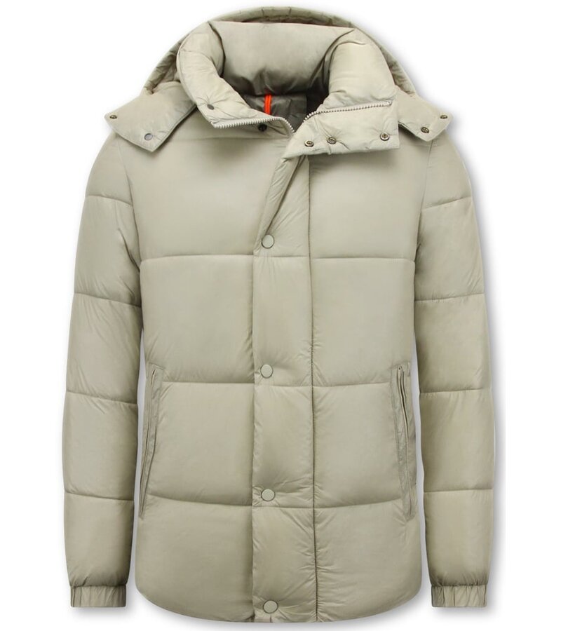 LF Pufferjacka - Vinterjackor med luva för män - 8055 - Beige