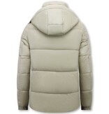 LF Pufferjacka - Vinterjackor med luva för män - 8055 - Beige